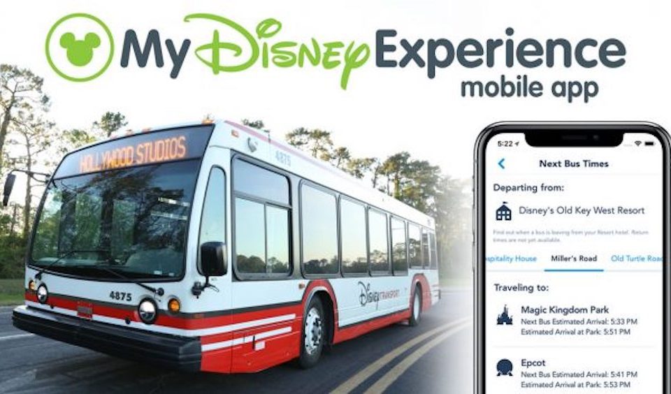 Bus Times in My Disney Experience App